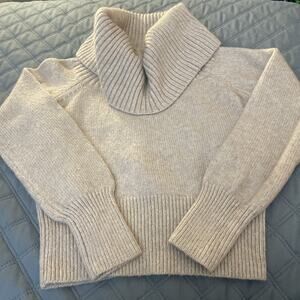 Jessica Simpson Cowlneck Sweater XS Pink Academia Cabincore Classic Chic